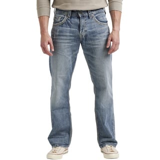 Silver Jeans Co. Herren Gordie Loose Fit Straight Leg Jeans, Helles Indigoblau, 38W / 30L