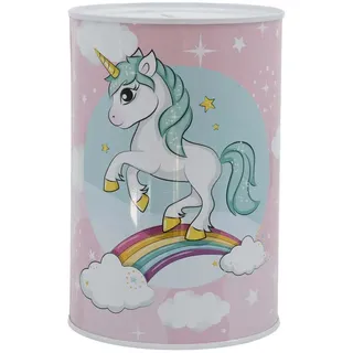 Kleines Einhorn Unicorn Kinder XL Spardose Sparschwein aus Weißblech 1000 ml