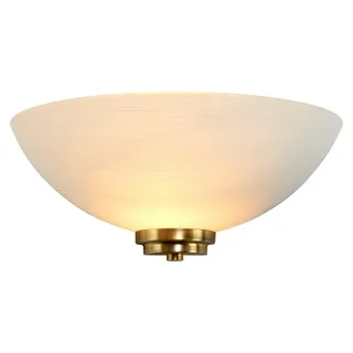 Kinkiet WELLES, antiker Messing, 1xE27, 20W, Glas, Abmessungen: 13x30x15cm, IP20, Endon - Gold