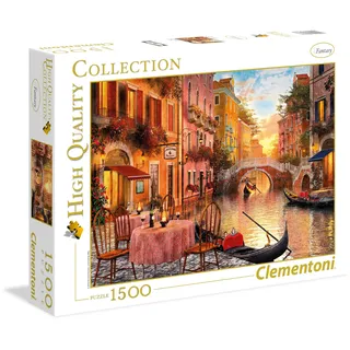 Clementoni 31668 Venedig – Puzzle 1500 Teile ab 9 Jahren, buntes Erwachsenenpuzzle mit kräftigen Farben, Geschicklichkeitsspiel für die ganze Familie, schöne Geschenkidee