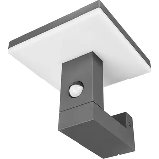 Lucande LED Wandleuchte außen Olesia mit Bewegungsmelder (spritzwassergeschützt (Modern) in Schwarz aus Aluminium (1 flammig,) - Wandlampe für Außenwand/Hauswand Haus Terrasse und Balkon
