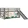 Spielbett Pino 90 x 200 cm Kiefer massiv grau beige