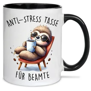 Faultier tasse mit Spruch:Anti-Stress Tasse Für BEAMTE,Kaffeetasse lustig als Geschenk für BEAMTE