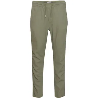 Leinenhose SOLID "Leinenhose SDTaiz", Herren, Gr. M, N-Gr, grün (vetiver), Obermaterial: 58% Leinen LI. 42% Viskose CV., Hosen Leinenhose
