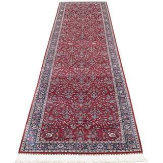 morgenland Orientteppich »Orient - Hereke - 369 x 78 cm - dunkelrot«, rechteckig, 3 mm Höhe, Wohnzimmer, Handgeknüpft, Einzelstück mit Zertifikat, rot