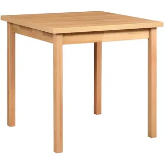 Leaf Design Esstisch Max 9, 80/80 cm, grandson , Birkefarben , Holz , Echtholz,Buche , Holz Optik , 80x78x80 cm , Hergestellt in Europa , Esszimmer, Esstische