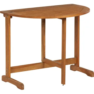 Merxx Klappentisch halbrund - Eukalyptusholz - Braun