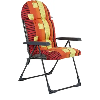 PATIO Garten Klappstuhl mit Polster Samar Hochlehner Gartensessel verstellbar 28 Positionen bis 110 kg Campingsessel