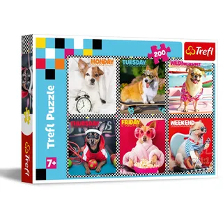 Trefl Puzzle glückliche Hunde, 200 Teile,
