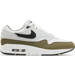 Air Max 1 White Black Medium Olive - EU: 45.5 - Grün