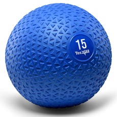 Yes4All JCT9 Slam Balls Medizinball 6.8 kg, Blau für Kraft, Power und Training