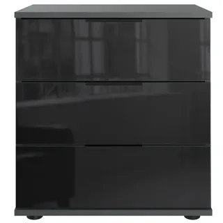 WIMEX Nachtkommode »Saigon« mit 3 Schubladen, wahlweise Glas-oder Spiegelfronten, schwarz