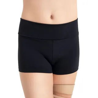 Capezio Fold-Over Boyshort, Black, Small