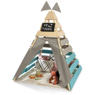 Muddy Buddy »Tipi-Zelt Dreamer« Holzschutz vorbehandelt, BxTxH: 135x135x170 cm, FSC® - schützt Wald, blau