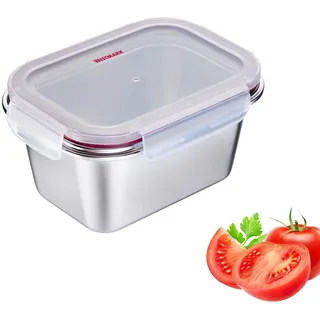Westmark Lunchbox – Auslaufsichere Brotdose – Mikrowellen- & Ofenfest, BPA-frei – Bento Box für Schule, Arbeit & Kita – Silber, 1000 ml