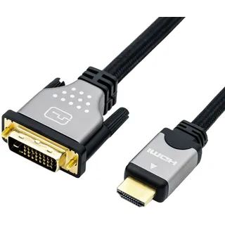 Roline DVI - HDMI Kabel 3 m Schwarz/Silber