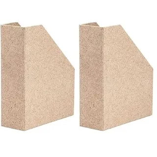 Rössler SOHO Stehsammler A4 | Stehsammler Pappe aus stabilem Karton | Büro Organizer | Schreibtisch Organizer | Zeitschriftenhalter | 315 x 260 x 80 mm | 1 Stück | Farbe: Braun | Cacao (Packung mit 2)
