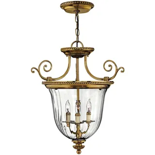 Elstead Lighting Hängeleuchte , Messingfarben , Metall, Glas , 66 cm , RoHS, Grüner Punkt , Lampen & Leuchten, Leuchtenserien