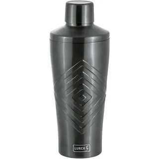 LURCH Cocktail Shaker 600 ml 3tlg mit integriertem Sieb Smokey Grey