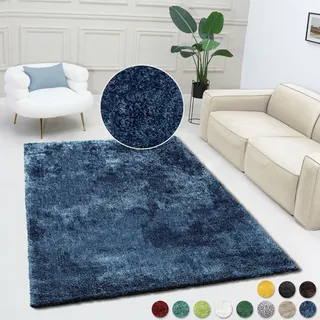 Teppich BRUNO BANANI "Dana Teppich, besonders weich und kuschelig, Kundenliebling" Gr. 6, blau, B:200cm H:30mm L:300cm, Kunstfaser, Teppiche, Teppich, uni, Mikrofaser Teppiche, Wohnzimmer, Schlafzimmer, Esszimmer