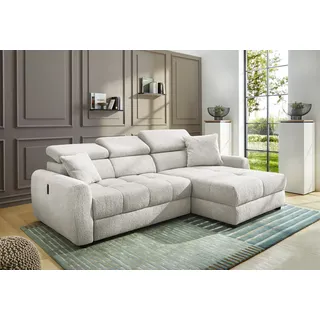 Jockenhöfer Eckcouch Polyester L-Form 2-Sitzer Beige