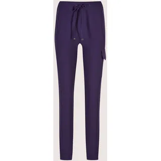 Jerseyhose MADELEINE "Hose Cargo-Jerseyhose mit Kordelzug", Damen, Gr. 20, N + K Gr, lila (lavendellila), Obermaterial: 60% Viskose CV. 35% Polyamid PA. 5% Elasthan EL., Modern, Hosen Jerseyhose, Jerseyhose im Cargostil