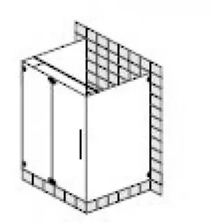 SPRINZ Achat R Plus Maßanfertigung U-Kabine Pendeltür o. Tür mit Seitenteil, Maße bis: 1000x1000x2000mm, AR11.2CH, Duschkabine: Beschlagteile: Chrom, Glasart: Kristall hell