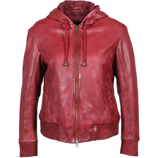 Lederjacke FREAKY NATION "Earthy-FN", Damen, Gr. S (36), rot, Oberstoff: 100% Leder; Futter: 100% Baumwolle, normal, Jacken Lederjacke
