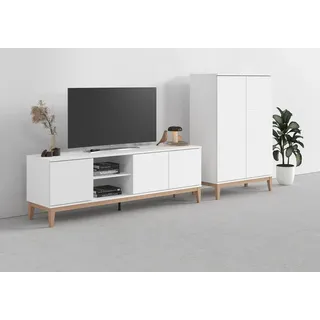 OTTO home Maryd Lowboard 160 cm Weiß Holzwerkstoff