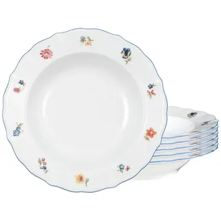SELTMANN WEIDEN Suppenteller Sonate Nostalgie 22,4 cm 6er Set weiß