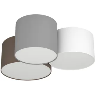 EGLO Pastore 3-flg. anthrazit-braun/weiß/grau