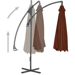 vidaXL Ampelschirm 250 x 250 cm Terrakotta