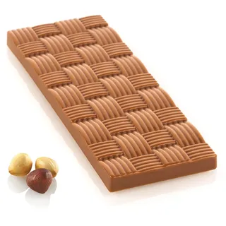 Silikomart |Riga-P, Tritan Schokoladenform, 4 Kavitäten, Packung mit 1 Form, Größe 150 x 55 mm h 9 mm Volumen 4 x 68 ml Tot. 272 ml