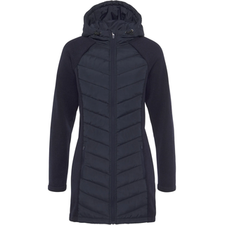 Steppjacke VIVANCE, Damen, Gr. 36, blau (navy), Fleece, Obermaterial: 100% Polyester. Futter: 100% Polyester. Füllung: 100% Polyester, Jacken Steppjacke, mit Strickfleece-Ärmeln, Topseller
