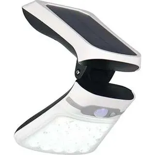 LED Solar Wandleuchte, Dämmerungssensor, indirektes Licht, H 22 cm - Weiß
