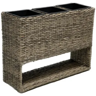 Gardenson Hochbeet , Schwarz , Metall, Kunststoff , 8 l , 28x60x82 cm , Gartenzubehör, Hochbeete