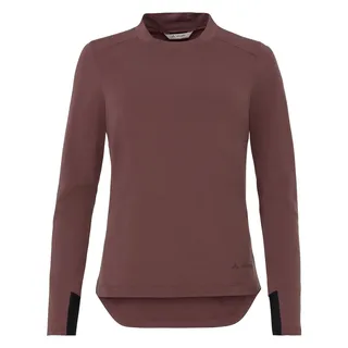 VAUDE Women's Moab Long Sleeves Crew Neck, Bikespezifisch geschnittenes Damen MTB Sweatshirt für Trailrunden in Herbst und Winter, 15 Prozent Wollanteil für Geruchs- und Klimaregulierung