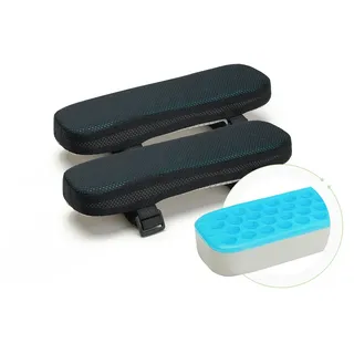 LargeLeaf Stuhl-Armlehne, Gelkissen, Ellbogenkissen, Druckentlastung, Bürostuhl, Gaming-Stuhl, mit Memory-Schaum