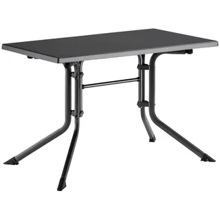 Kettler Gartenklapptisch , Anthrazit , Metall, Kunststoff , rechteckig , Rundrohr , 70x74x115 cm , klappbar, UV-beständig, wetterbeständig , Gartenmöbel, Gartentische, Klapptische