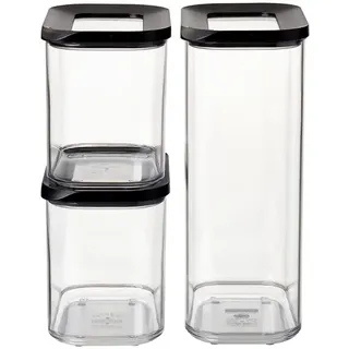 Mepal Modula Vorratsdosen Set schwarz 3 x 1 l