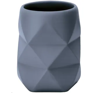 KLEINE WOLKE Zahnputzbecher Crackle Polyresin Blau