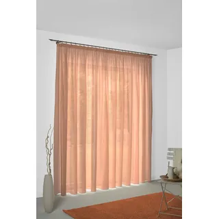 Vorhang WIRTH "Sunday" Gr. 3, orange (terrakotta), B:141cm H:225cm, Jacquard, Baumwolle, Polyester, Gardinen, Vorhang, nach Maß