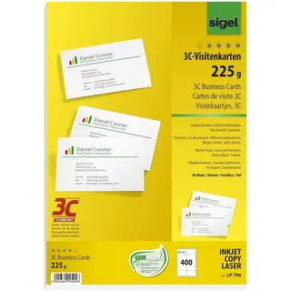 Sigel Visitenkarten 225 g/m2, 400