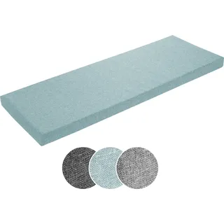Bankauflage 120 x 50 cm, türkis, Unterseite Antirutsch, Bankkissen, Sitzkissen für Fensterbank, Bezug waschbar, sleepling - Türkis