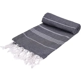 mon bijou® Saunatuch 200x100 cm Grau – Schnelltrocknendes Hamamtuch aus Recycling-Baumwolle – Leichtes Strandtuch & Badetuch für Damen & Herren – Ideal für Reise, Wellness & Alltag