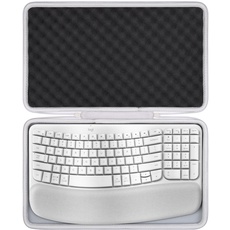 co2CREA Case Harte Reiseschutzhülle Etui Tasche für Logitech Wave Keys MK670 Combo,Tasche kompatibel Wave Keys kabellose ergonomische Tastatur und Lift vertikale Maus
