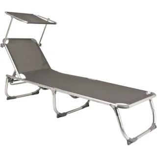 Garden Pleasure KISO Sonnenliege 197 x 61 x 34 cm Grau