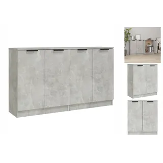 vidaXL Sideboards 2 Stk Betongrau 60x30x70 cm Holzwerkstoff