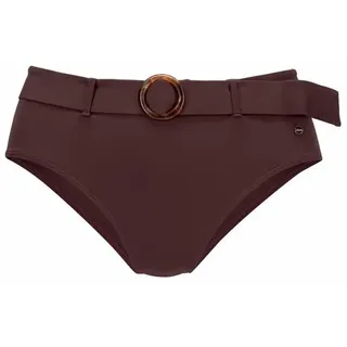 s.Oliver Highwaist-Bikini-Hose »Rome« mit abnehmbarem Gürtel, braun,