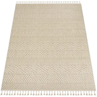 Paco Home München 531 Kurzflorteppich 160 x 220 cm Creme